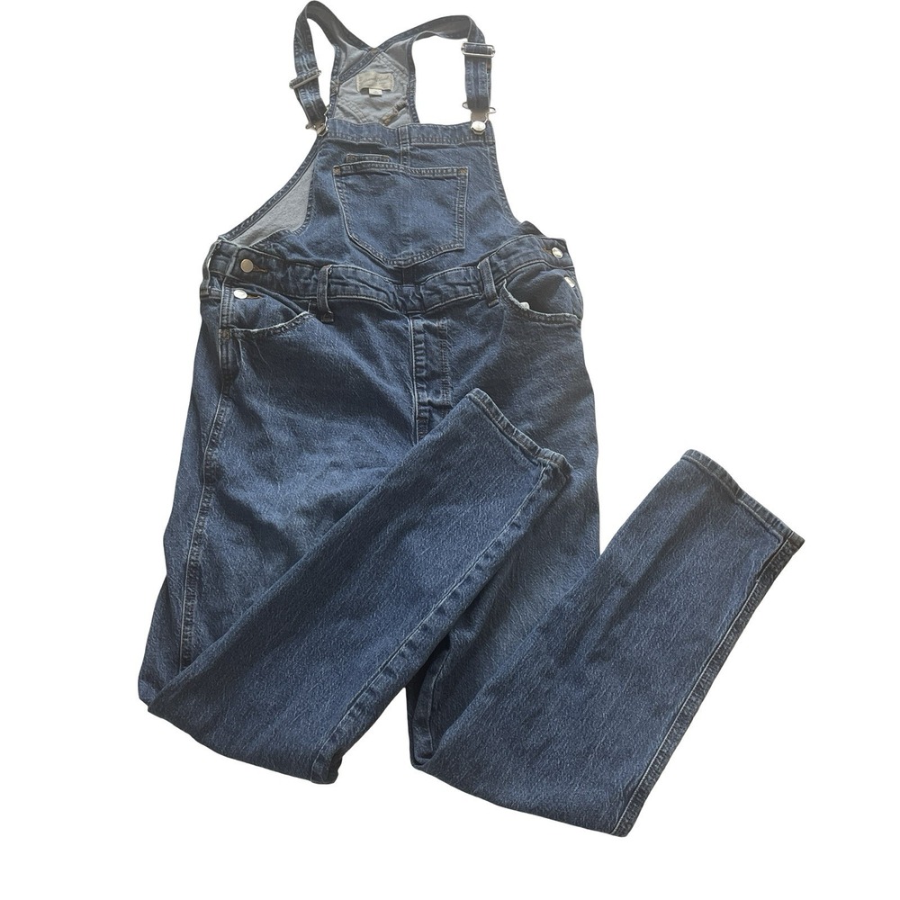 Universal Thread Women's Size 10 Bib Overalls Skinny Medium Wash Cotton